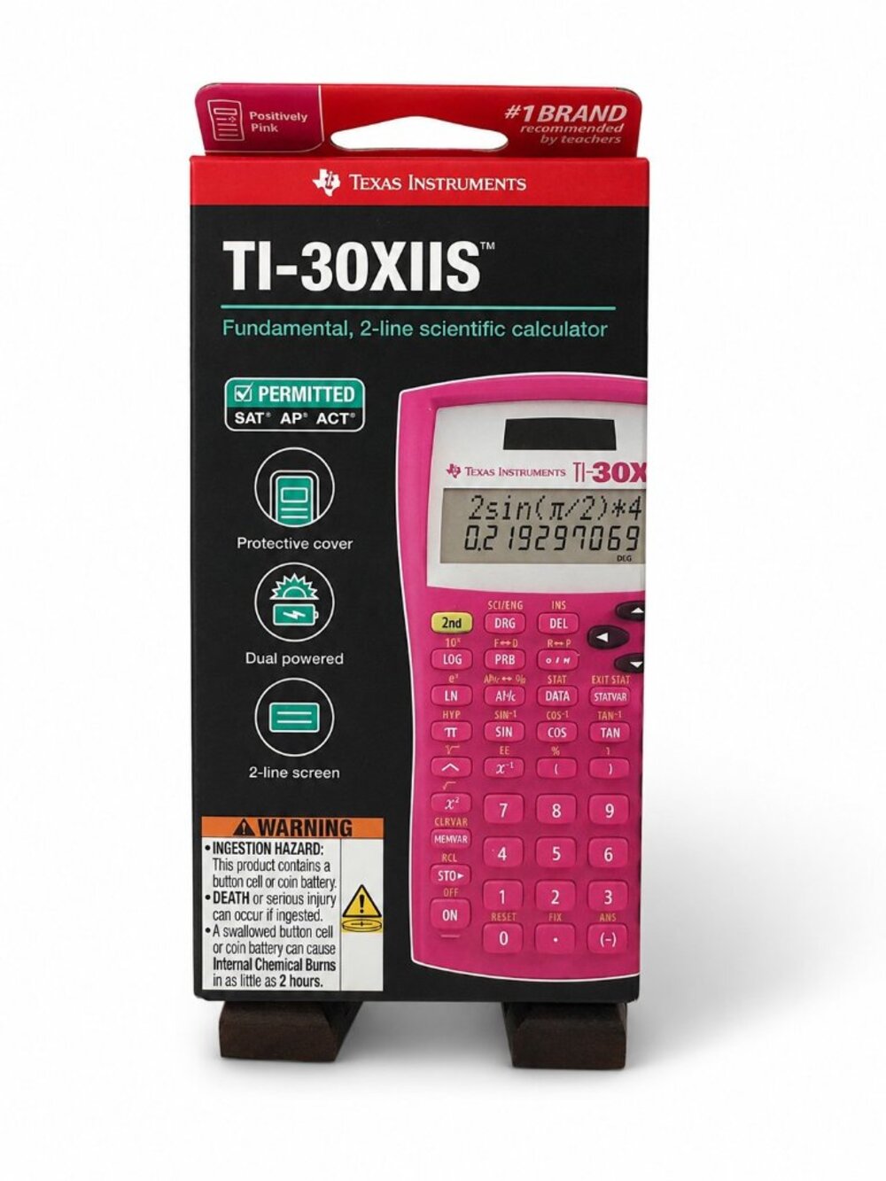 Texas Instruments TI-30X IIS 2-Line Solar Scientific Calculator in Pink NEW
